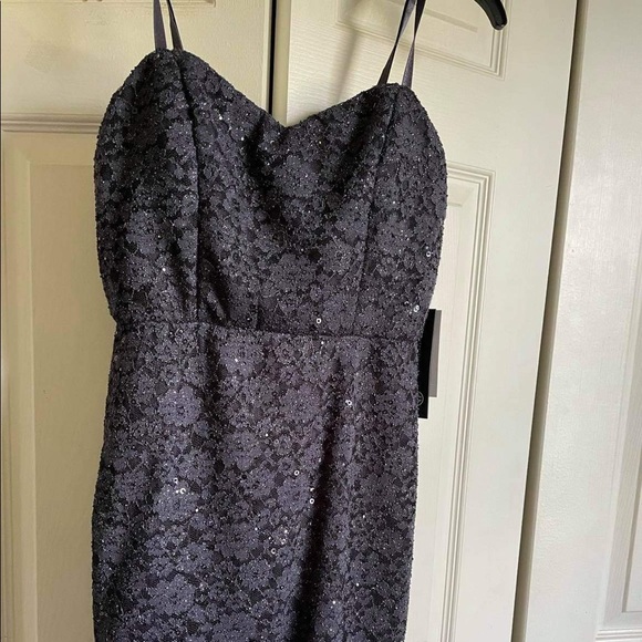 Mini dress.  Midnight navy color , sequins! - Picture 2 of 5